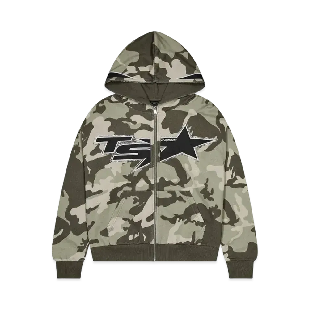TRAPSTAR TS Star Camo Hoodie "Green"