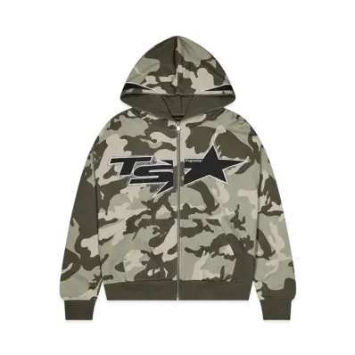 TRAPSTAR TS Star Camo Hoodie "Green"