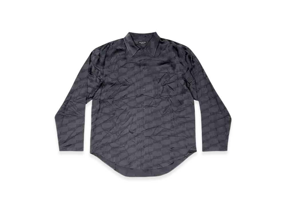 BALENCIAGA BB Monogram Minimal Shirt "Black"