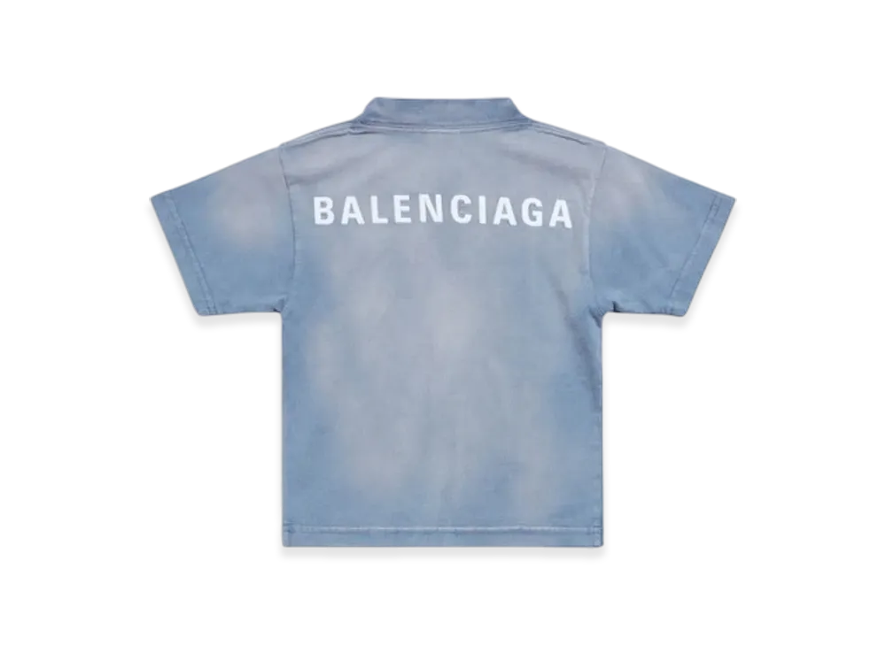 BALENCIAGA Kids Back T-Shirt "Blue"