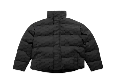 BALENCIAGA Women's BB Monogram Puffer Nero "Black/Grey"