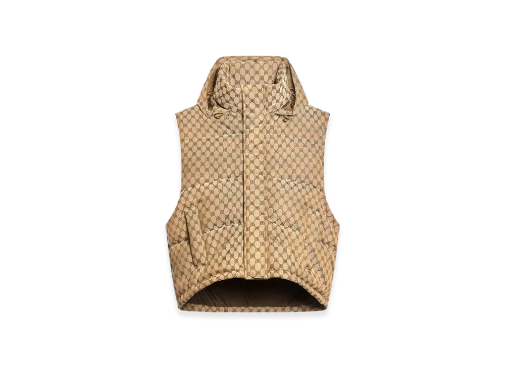 BALENCIAGA x GUCCI The Hacker Project Cocoon Puffer Gilet "Beige"