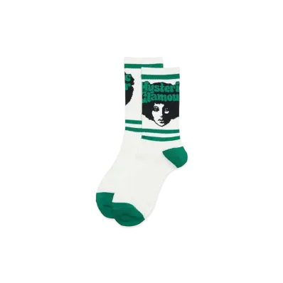 HYSTERIC GLAMOUR Afro Girl Sports Socks "White"