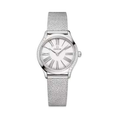 OMEGA De Ville Mini Tresor Diamonds 26MM "Stainless Steel/White/Grey" 428.15.26.60.04.001