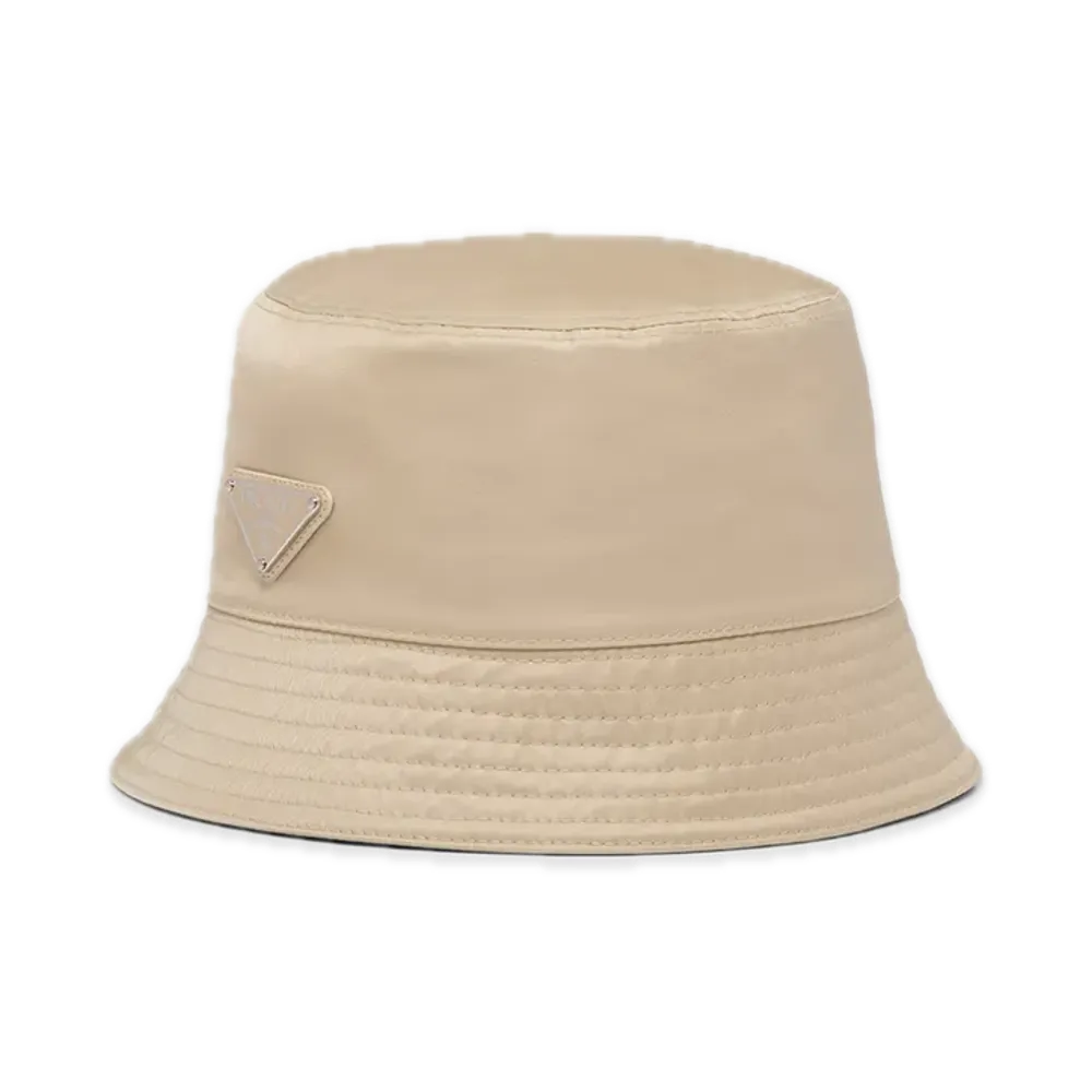 PRADA Re-Nylon Bucket Hat "Sand Beige"