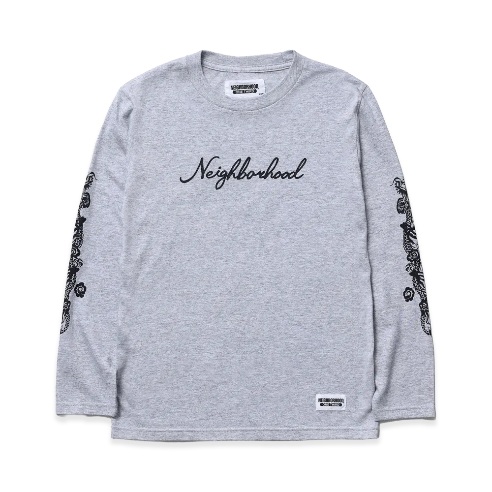 NEIGHBORHOOD One Third Kids OT . Tee LS-7 "Gray"