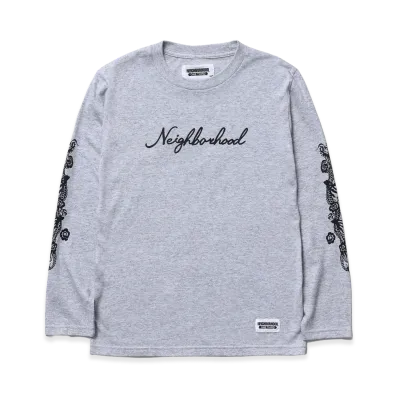 NEIGHBORHOOD One Third Kids OT . Tee LS-7 "Gray"