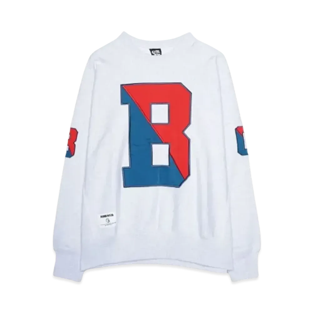 BILLIONAIRE BOYS CLUB APPLIQUE LOGO SWEATSHIRT B "ASH GRAY"