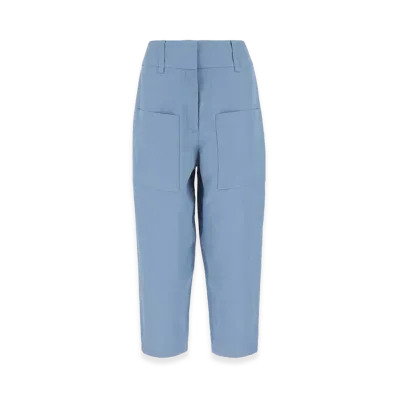 STELLA McCARTNEY Women's Light- Viscose Blend Culotte Pant "Lightblue/Blue"