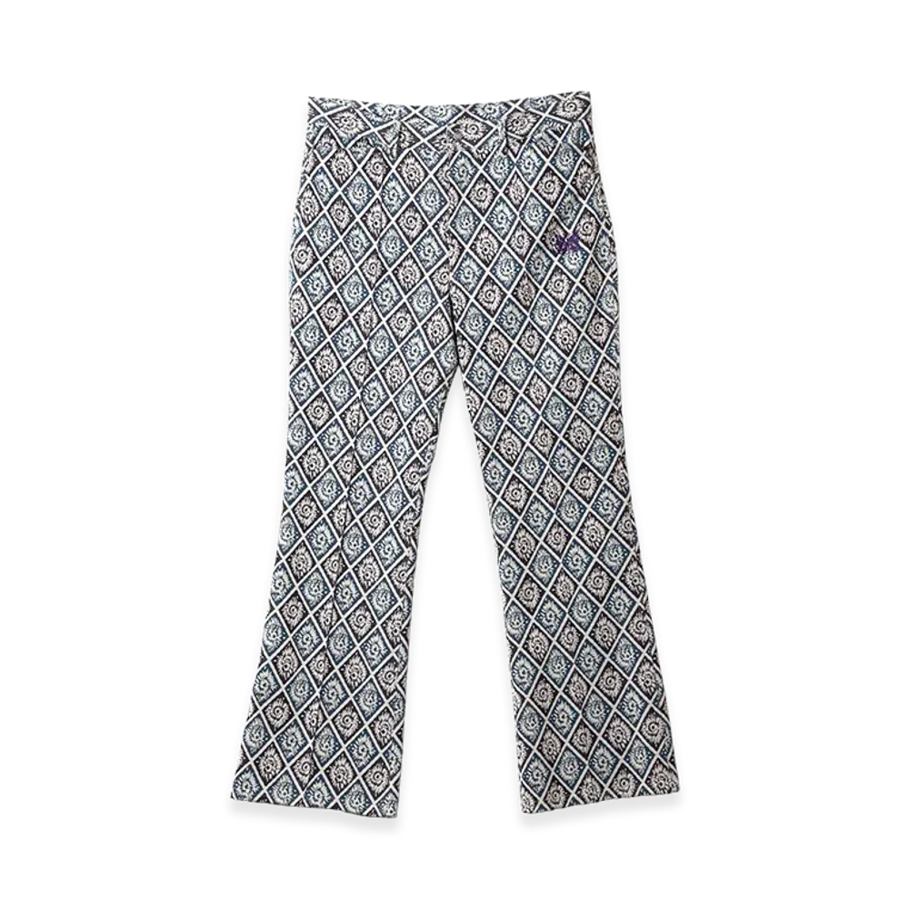 NEEDLES Boot-Cut Jean - Poly Jacquard "Blu/Ppl"