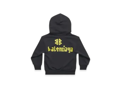 BALENCIAGA Kids Tape Type Hoodie "Black"