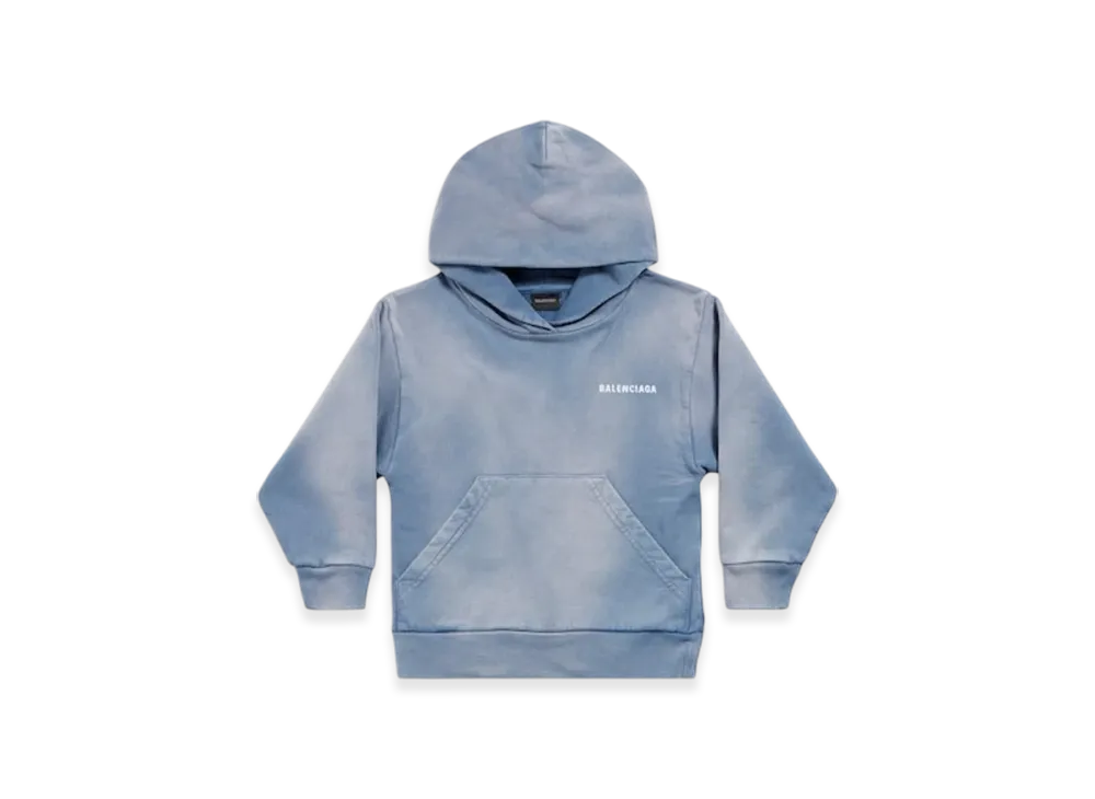 BALENCIAGA Kids Back Hoodie "Blue"