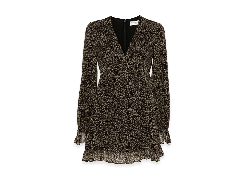 Saint Laurent Women's Dress "Black/Brown"