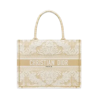 Dior Medium Dior Book Tote Arabesque Embroidery "Beige"