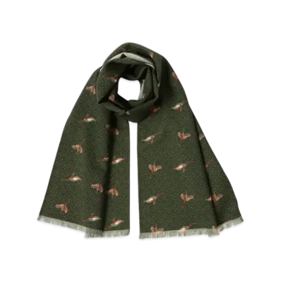 BEAMS Wool Stole Print "Pheasant"