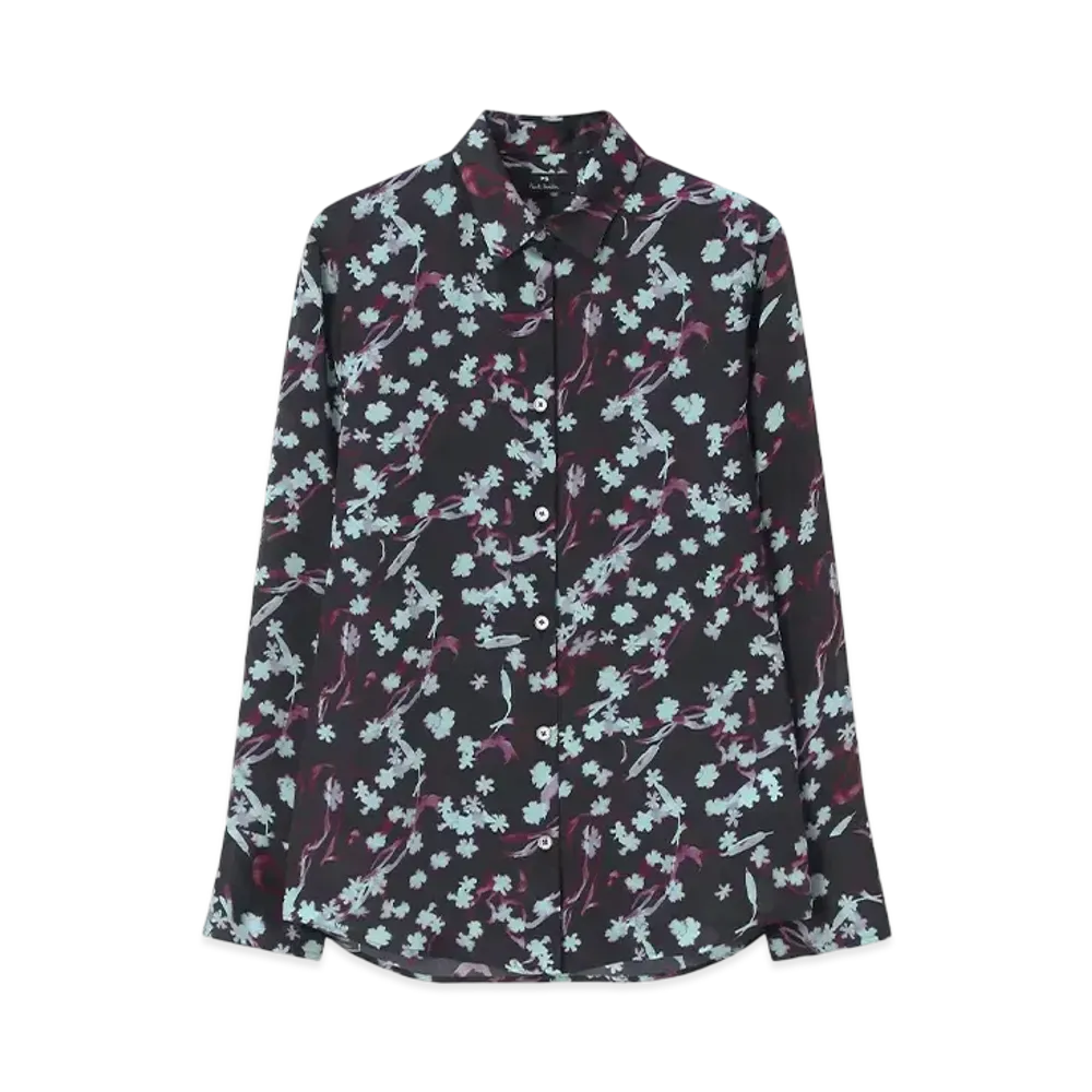 Paul Smith Women's Wetlands Floral Shirt "Black"