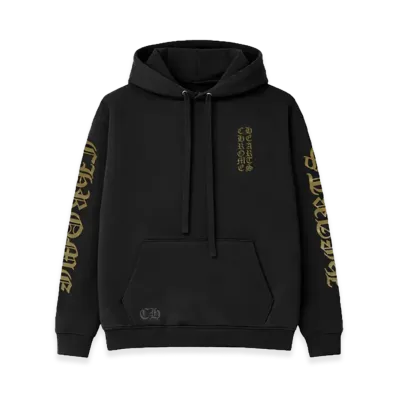 Chrome Hearts Vertical Logo Pullover Hoodie "Black/Khaki"