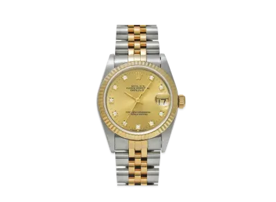ROLEX Datejust 10P Diamonds "Champagne/Stainless Steel/Yellow Gold"