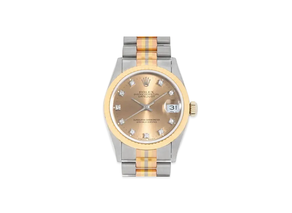 ROLEX Datejust 10P Diamonds "Champagne/White Gold"