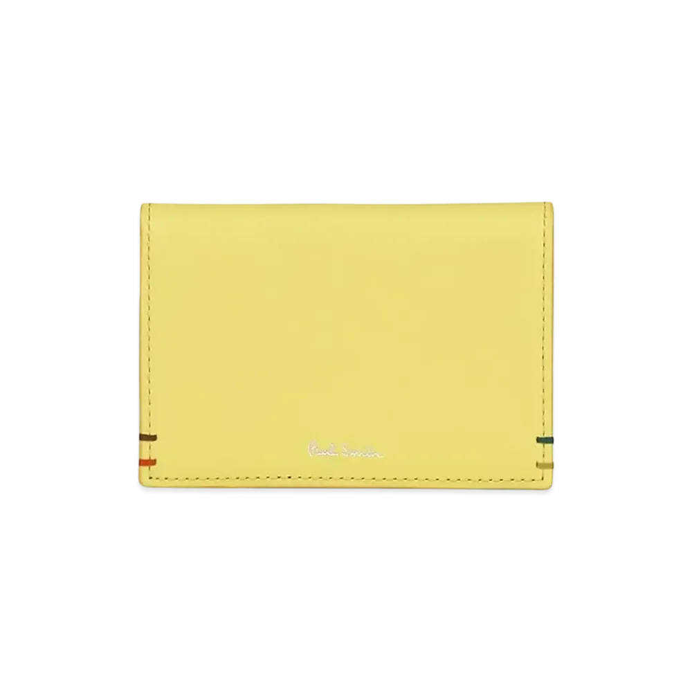 Paul Smith Highlight Stitch Pass Case "Yellow"