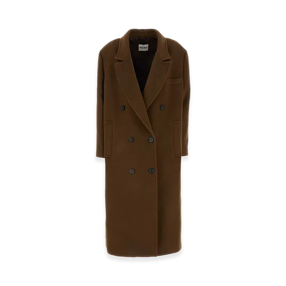 MIU MIU Women's Wool Coat "Brown"