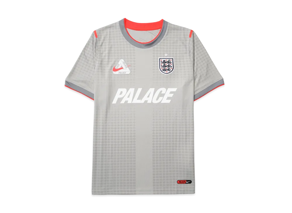 Nike x PALACE X2 World Cup Dri-Fit Academy Pro Short Sleeve Football Top England "Pewter Grey/Bright Crimson"