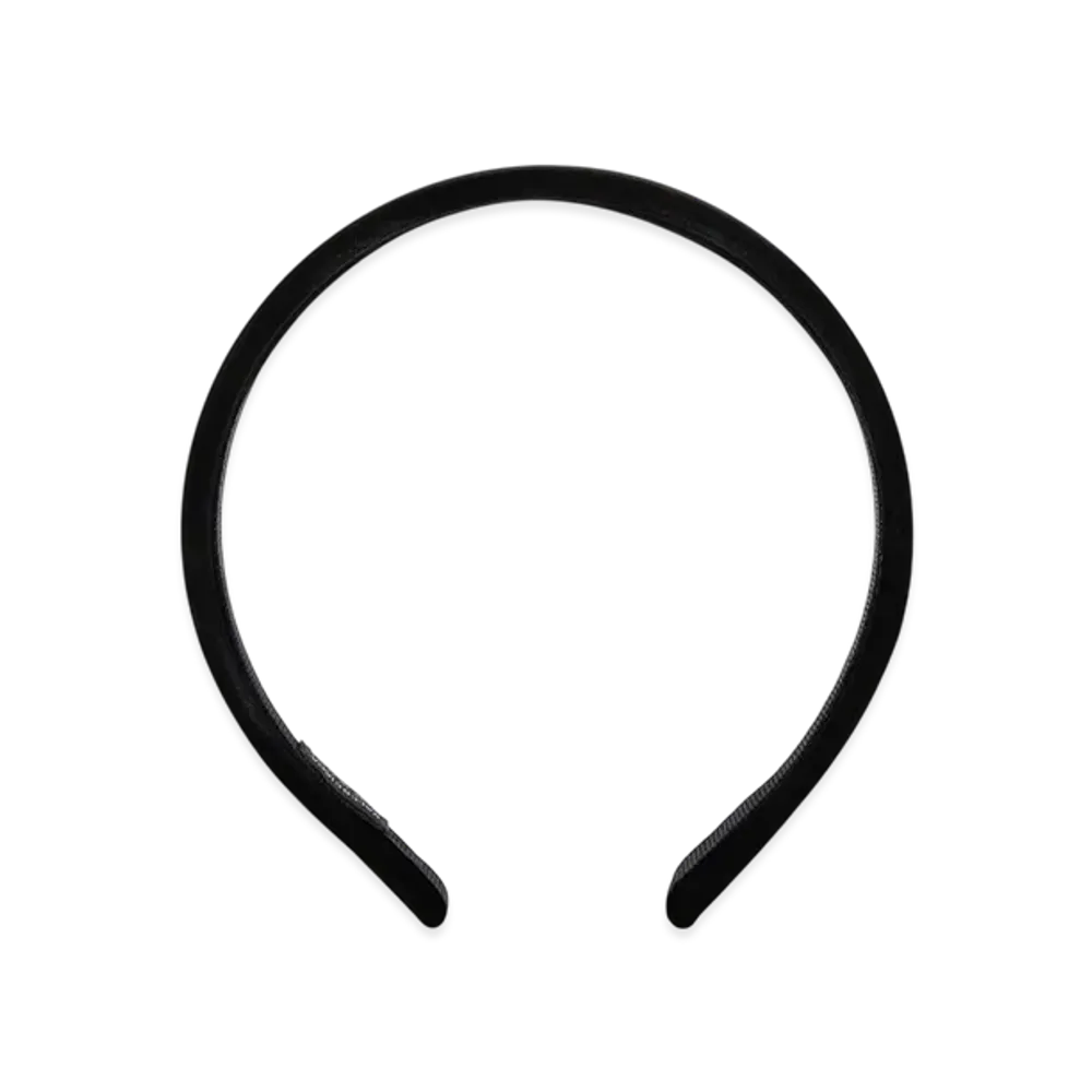 BALENCIAGA Holli Flat Headband "Black/Shiny Silver"