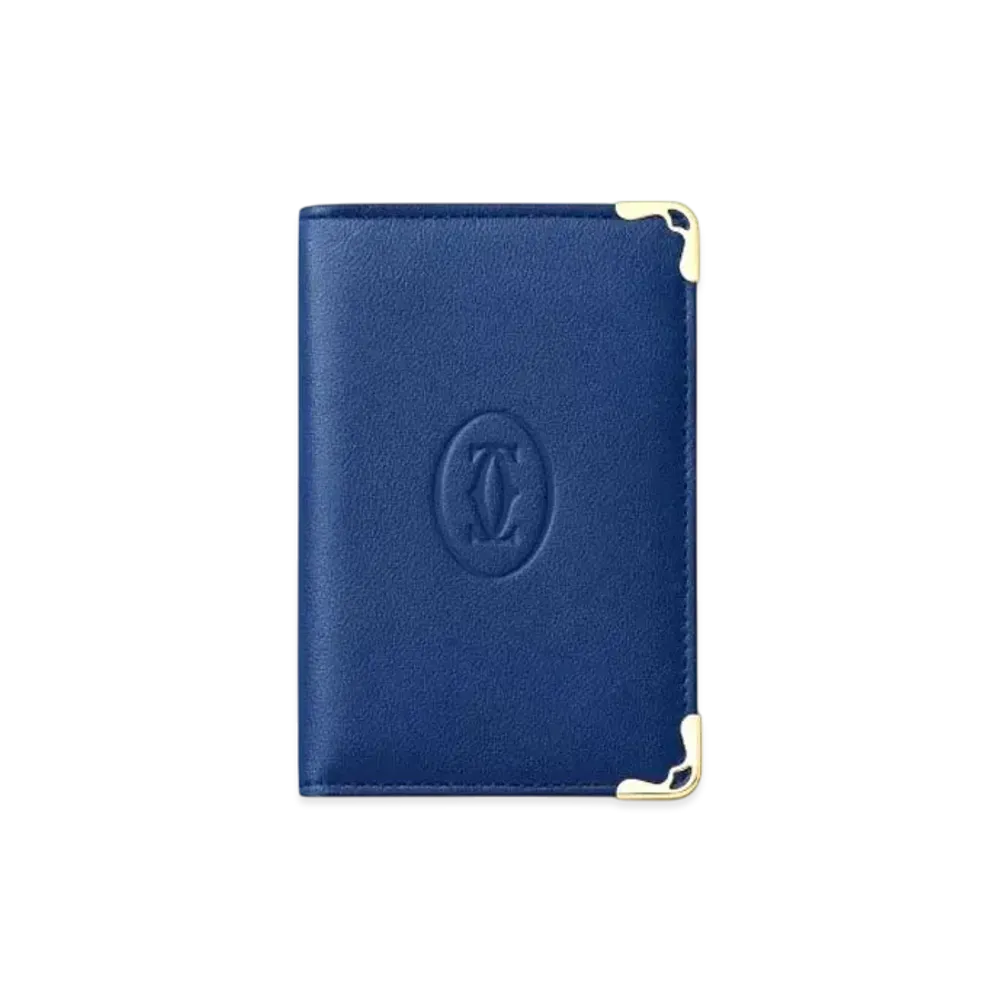 Cartier Four-Credit Card Holder, Must de Cartier "Deep Blue"