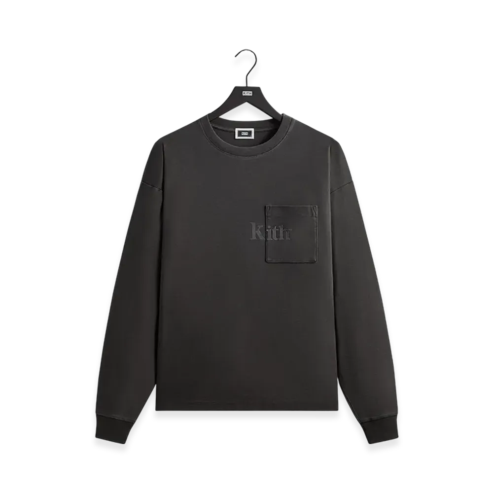 Kith Long Sleeve Quinn Tee "Carbon"