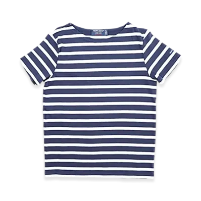 SAINT JAMES Crewneck T-shirt Levant (Kids) "Marine Neige"