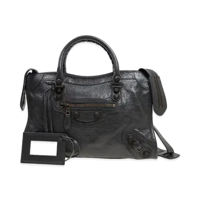BALENCIAGA Handbag Lambskin "Gray"