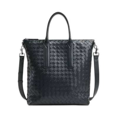 Bottega Veneta Intrecciato Zipped North-South Tote "Ardoise"