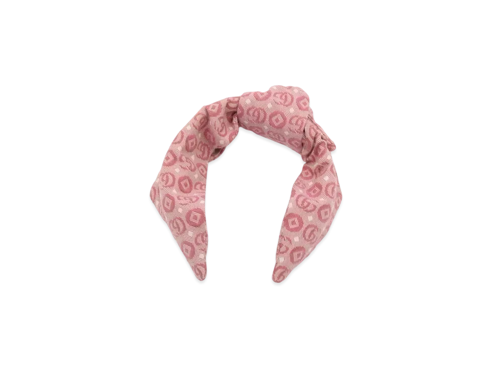 GUCCI Pink Children's Double G Cotton Headband