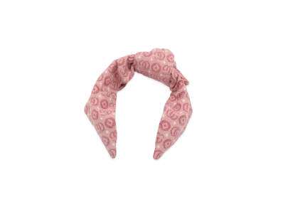 GUCCI Pink Children's Double G Cotton Headband