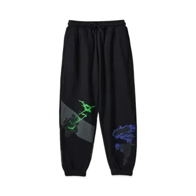 graniph x ONE PIECE Both Wings Fleece Sweatpants "Black"