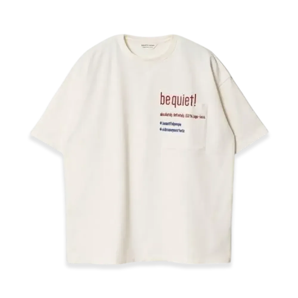 beautiful people Suvin Compact Jersey Typography T-Shirts "Off White"