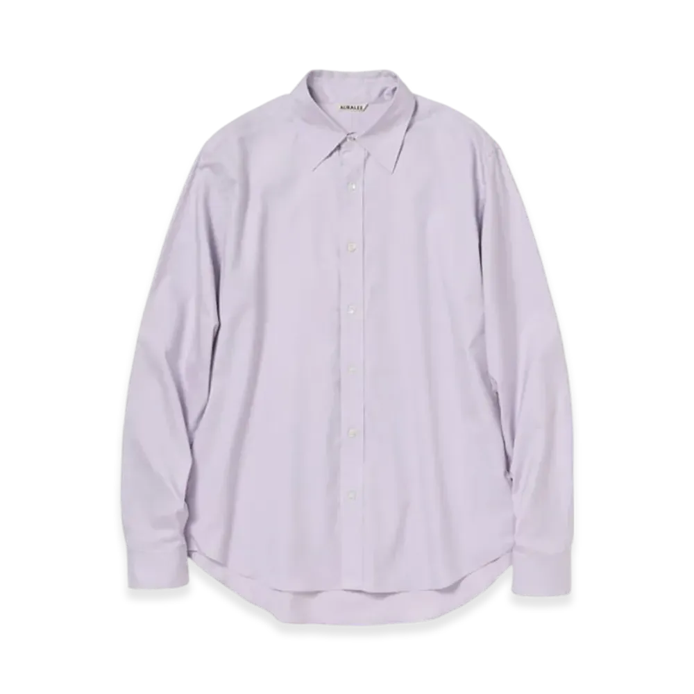 AURALEE Finx Ox Chambray Shirt "Pale Purple"