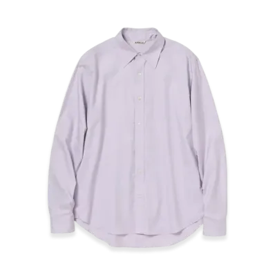 AURALEE Finx Ox Chambray Shirt "Pale Purple"
