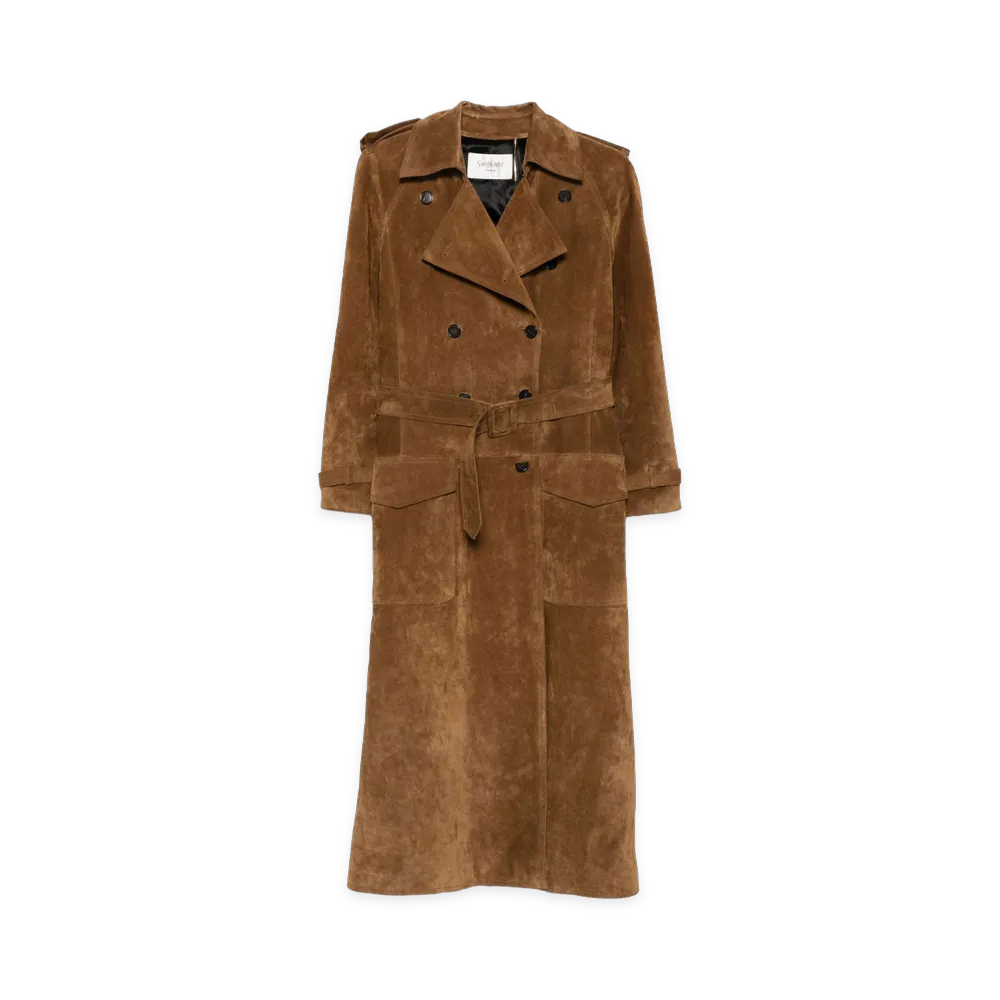 Saint Laurent Women's Coats "Brown"