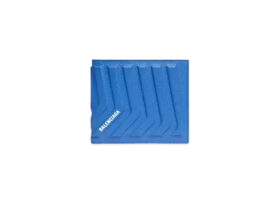 BALENCIAGA Car Square Folding Wallet "Blue"