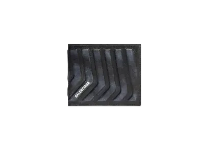 BALENCIAGA Car Square Folding Wallet Distressed "Black"
