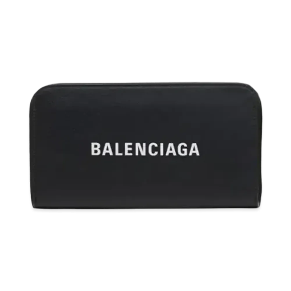 BALENCIAGA Everyday Daily Horizontal Full Zip Wallet "Black"