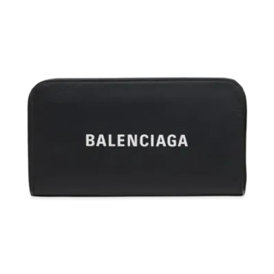 BALENCIAGA Everyday Daily Horizontal Full Zip Wallet "Black"