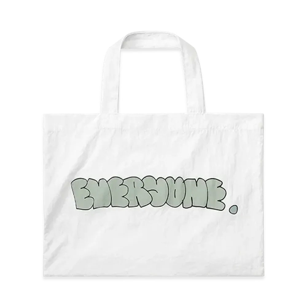 everyone j.30000 2025 Throwie Nylon Tote "White"