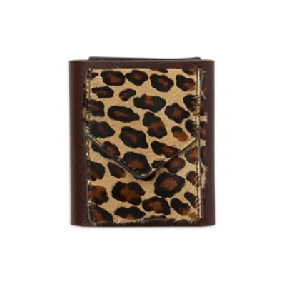 Hender Scheme Trifold Wallet "Dark Brown/Leopard"