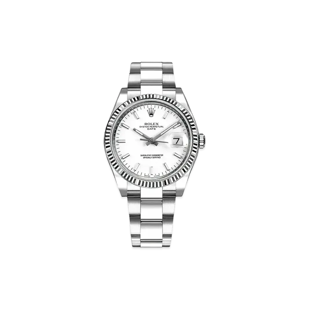 ROLEX Oyster Perpetual Date "White/Stainless Steel/White Gold"