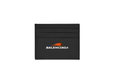 BALENCIAGA Grained Calfskin Year of the Tiger Cash Split Card Holder "Black"