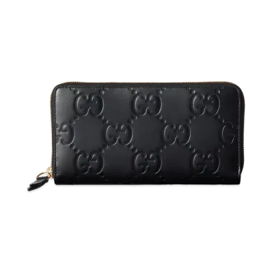 GUCCI GG Zip Around Wallet "Black"