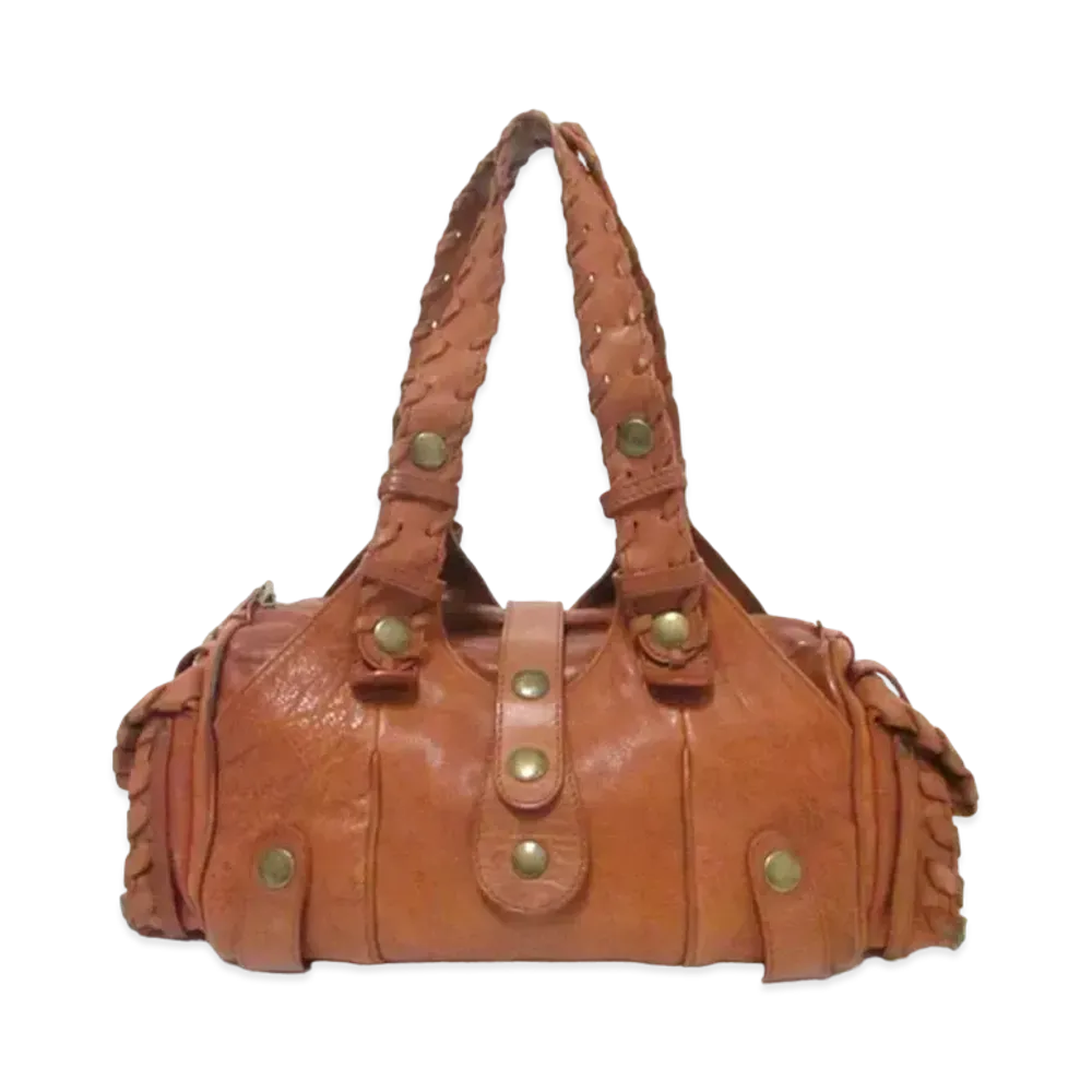 Chloe Silverado Leather Hand Bag "Brown"