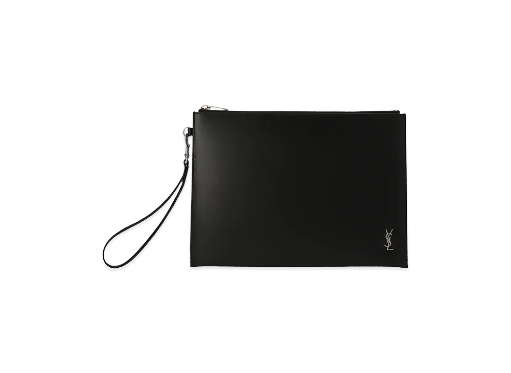Saint Laurent Tiny Cassandre Small Tablet Case "Black"